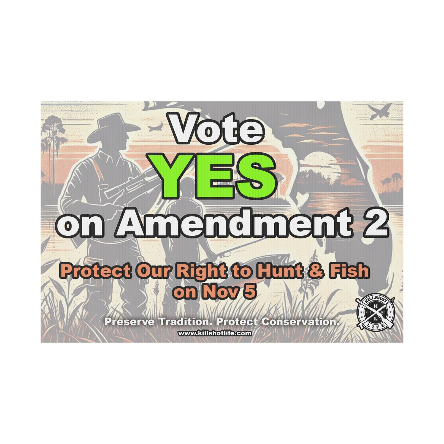 Vote Yes on Amendment 2 in Florida Yard Sign