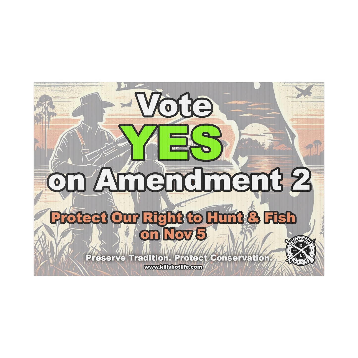 Vote Yes on Amendment 2 in Florida Yard Sign