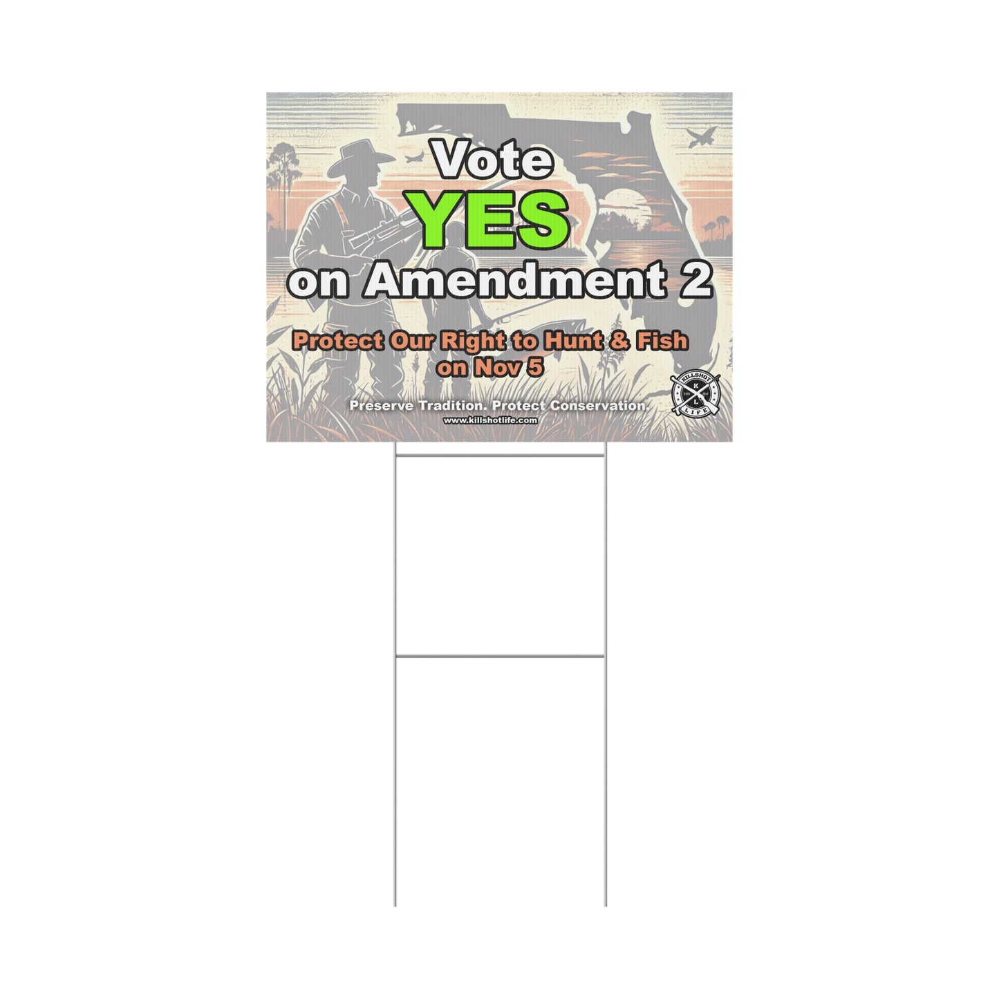 Vote Yes on Amendment 2 in Florida Yard Sign