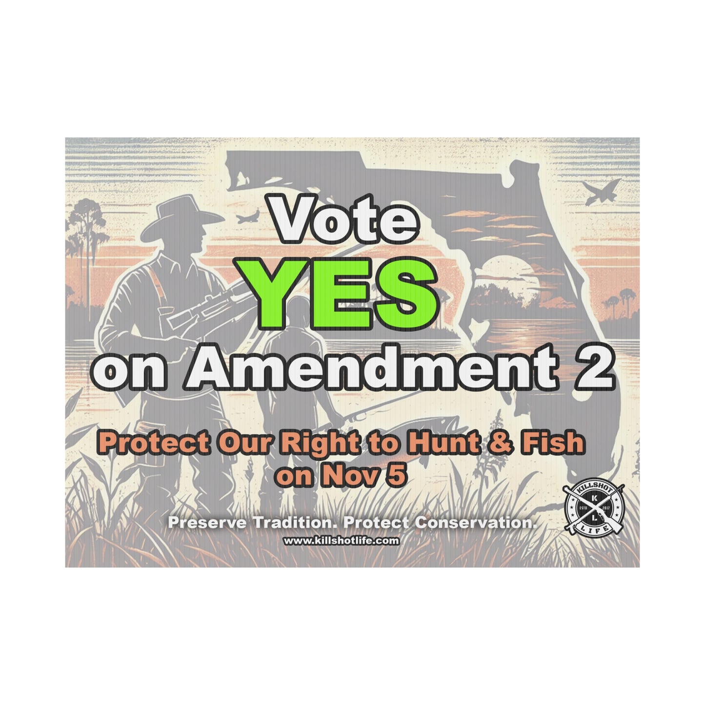 Vote Yes on Amendment 2 in Florida Yard Sign