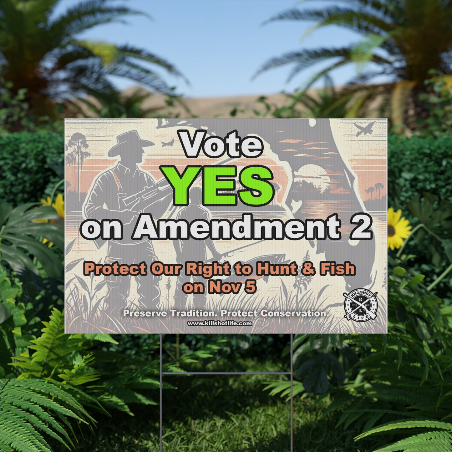 Vote Yes on Amendment 2 in Florida Yard Sign