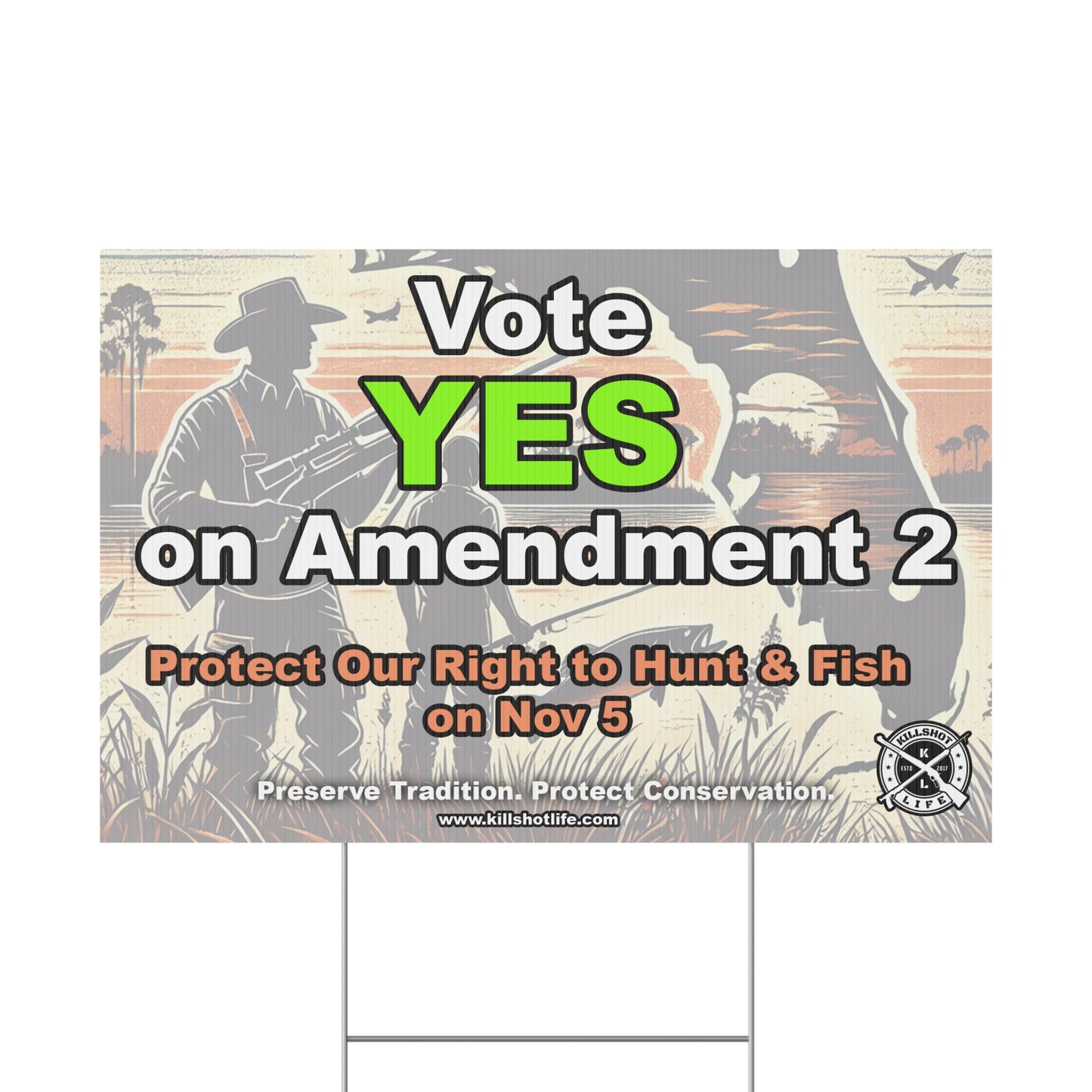 Vote Yes on Amendment 2 in Florida Yard Sign