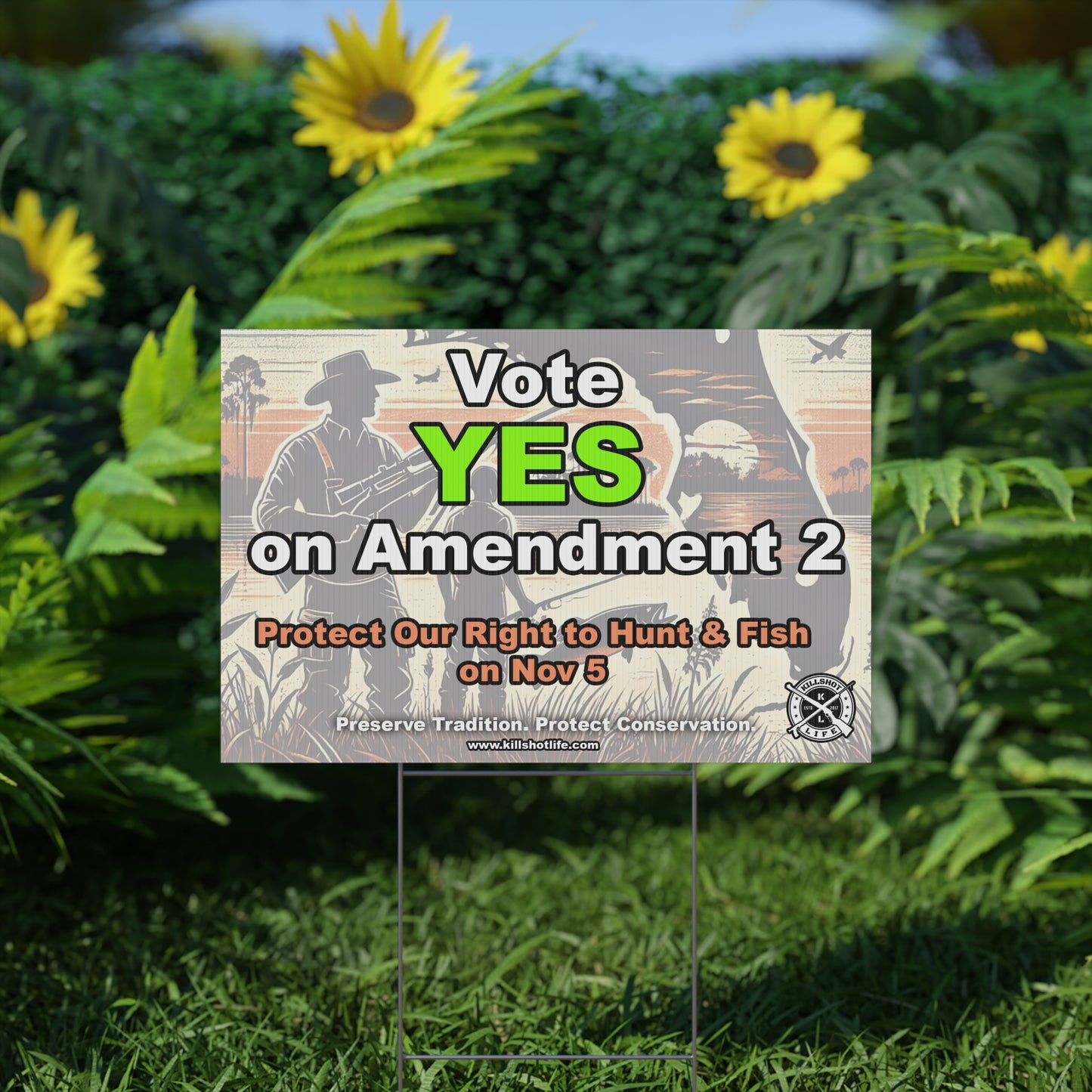 Vote Yes on Amendment 2 in Florida Yard Sign