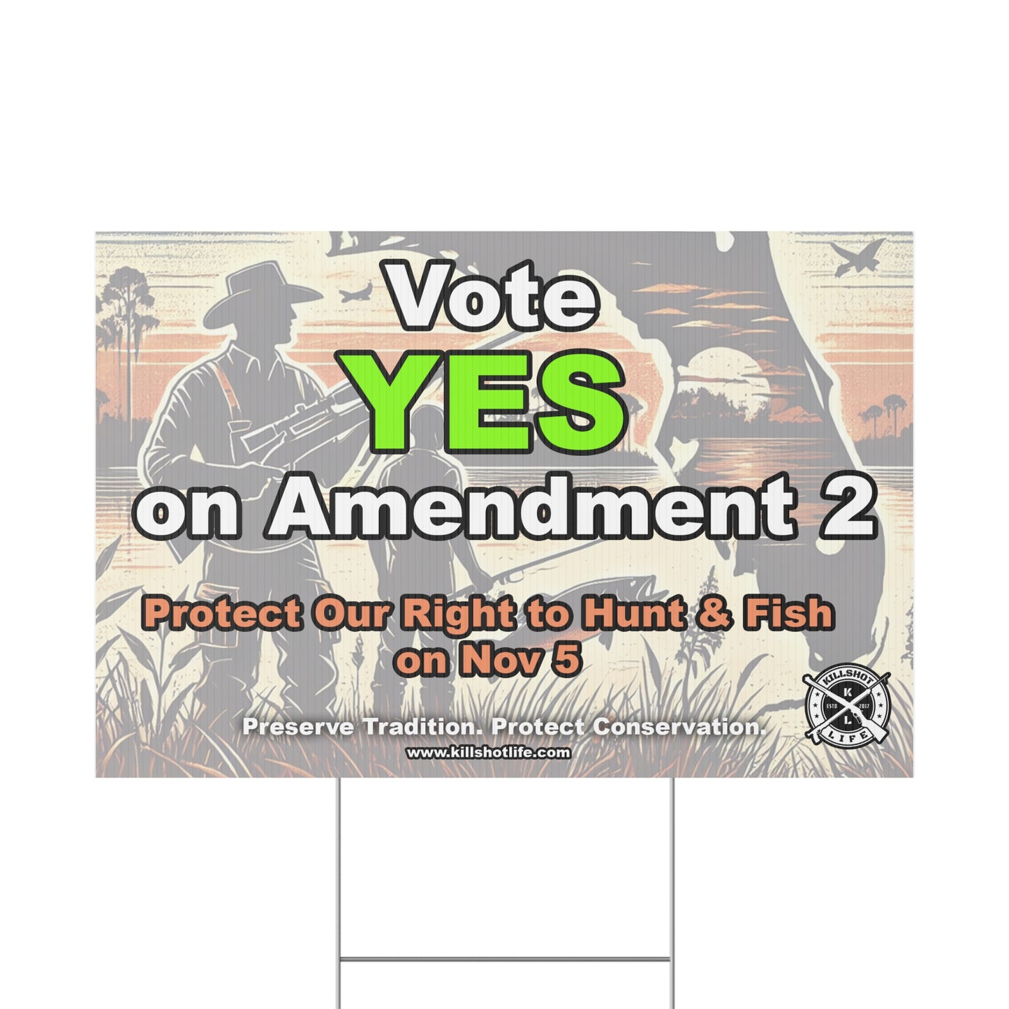 Vote Yes on Amendment 2 in Florida Yard Sign