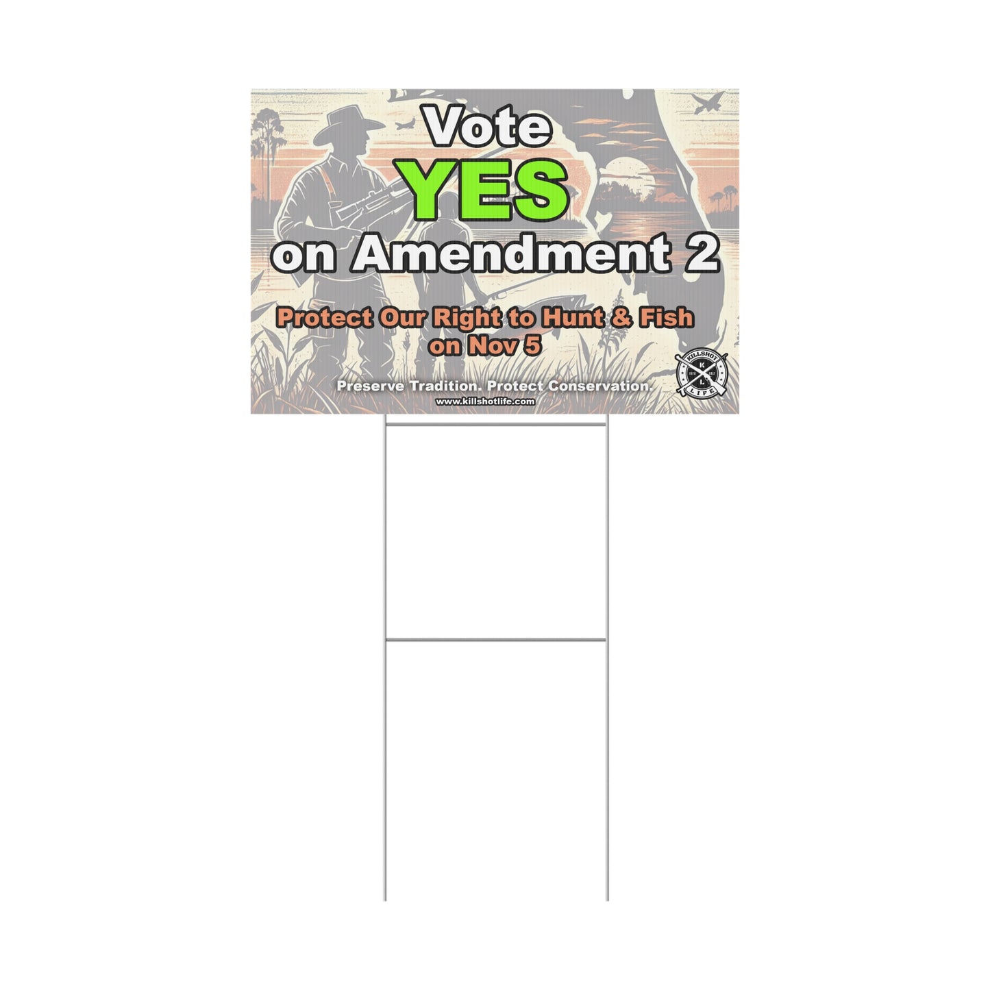 Vote Yes on Amendment 2 in Florida Yard Sign