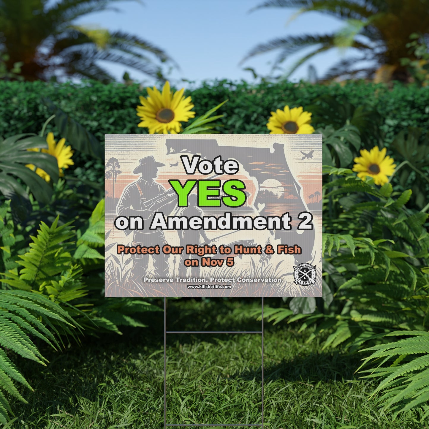 Vote Yes on Amendment 2 in Florida Yard Sign