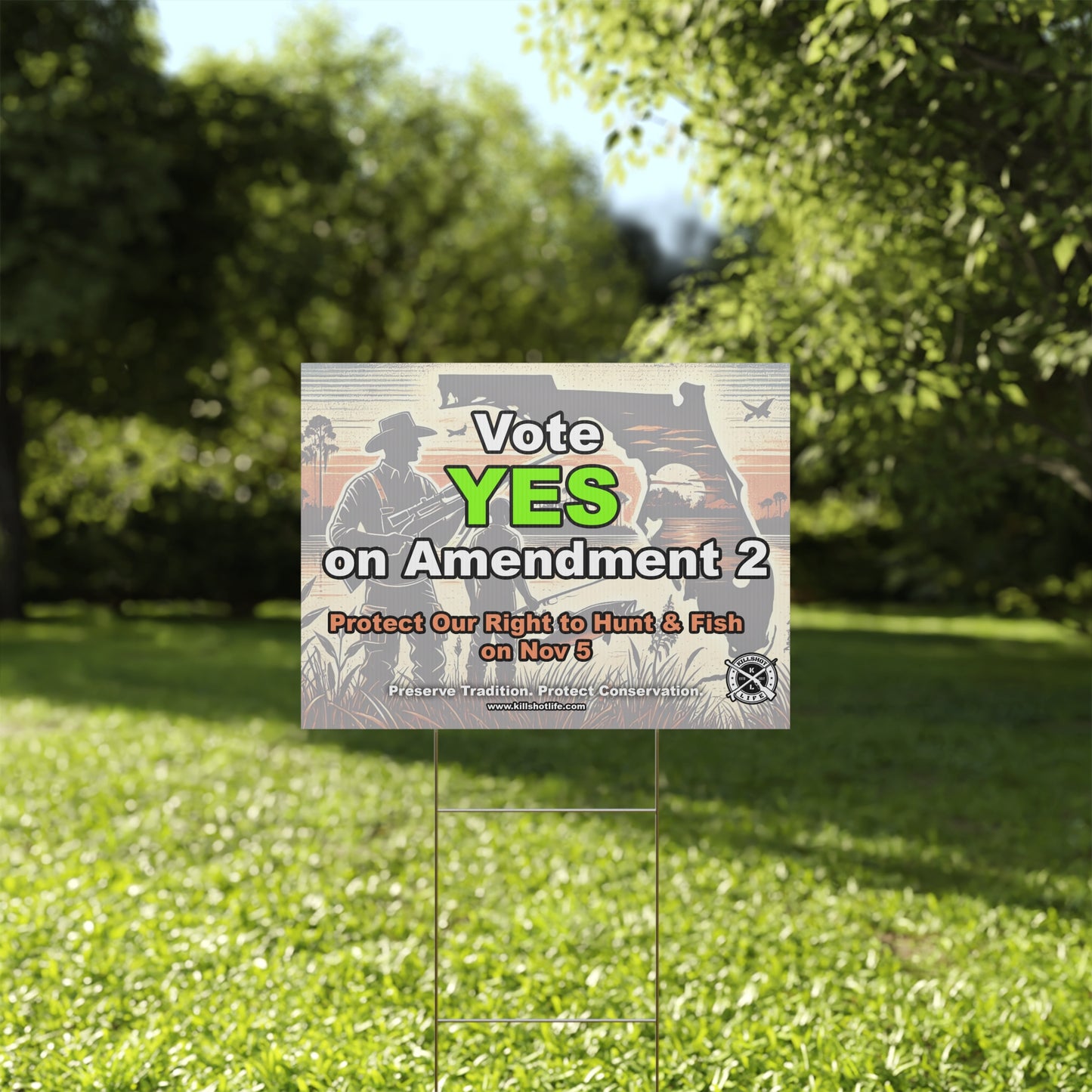 Vote Yes on Amendment 2 in Florida Yard Sign