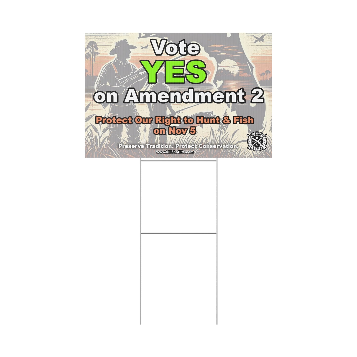 Vote Yes on Amendment 2 in Florida Yard Sign