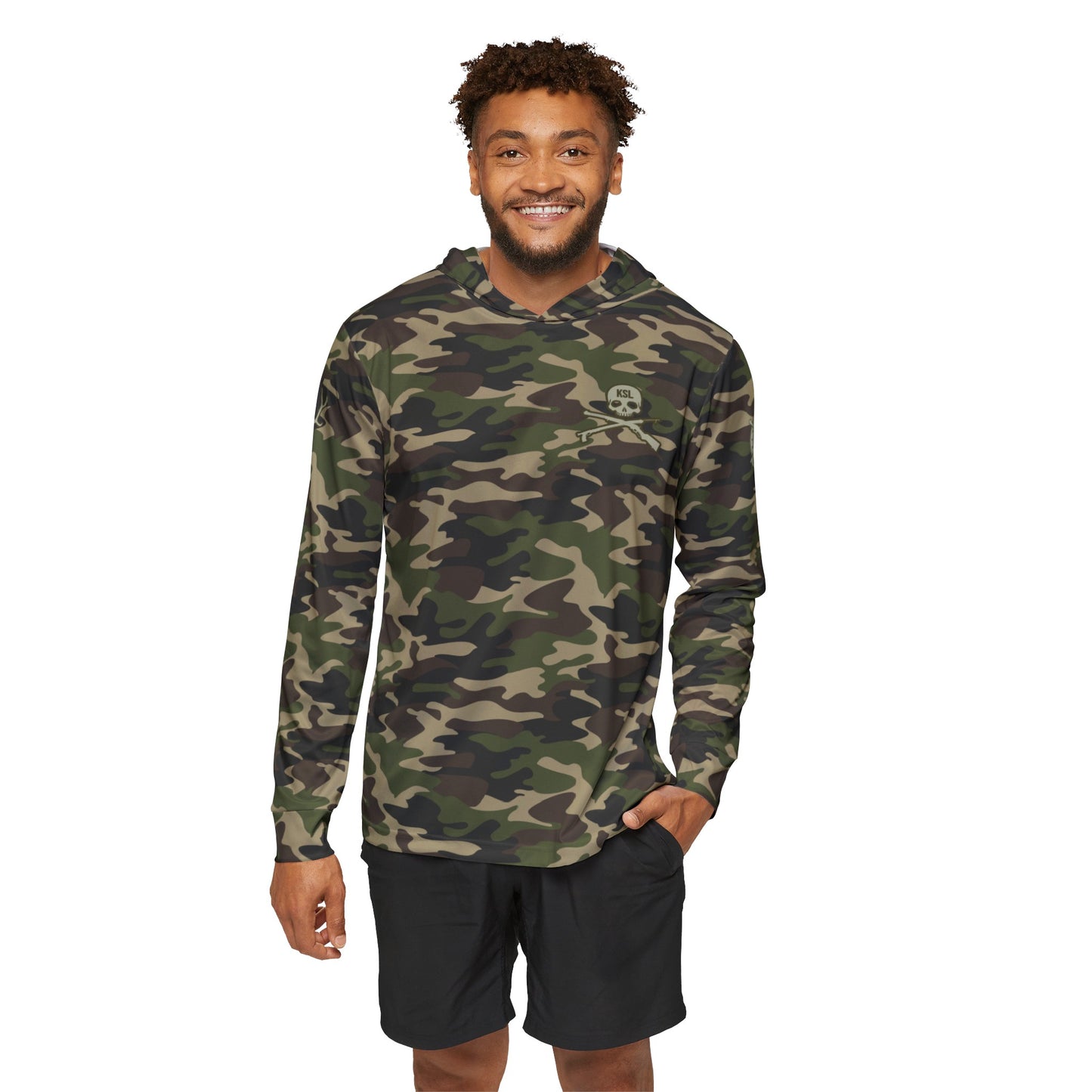 Performance Long Sleeved Hoodie - Camo KSL Skull